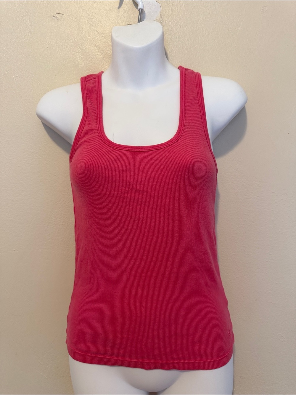 American Eagle Outfitters Ribbed Scoop Tank Top - Hot Pink